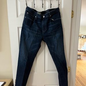 AG Adriano Goldschmied Men's Slim Straight Jeans - Dark Blue